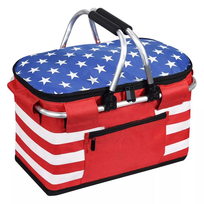 What materials are used to make picnic basket?