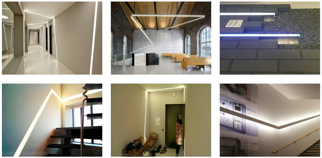 Sdw014 PC Diffuser LED Strip Profile Flat Furniture Linear Lighting Strips 1707 Surface Mounted Aluminum LED Profile