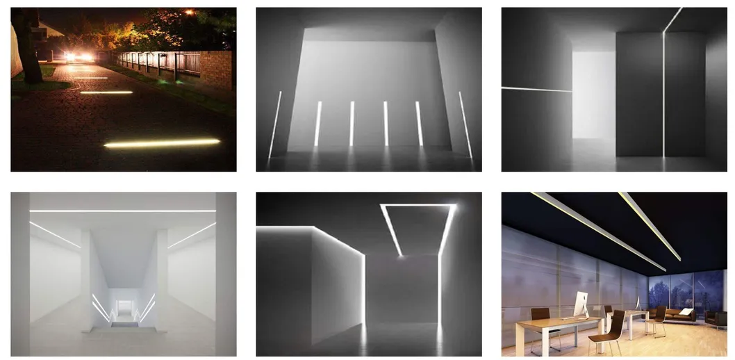 Sdw014 PC Diffuser LED Strip Profile Flat Furniture Linear Lighting Strips 1707 Surface Mounted Aluminum LED Profile